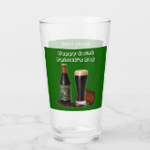 Happy Saint Patrick's Day Beer Glas (Achterkant)