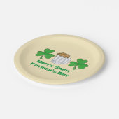 Happy Saint Patrick's Day Beer Green Shamrock Papieren Bordje (Gekanteld)