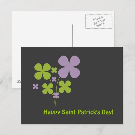 Happy Saint Patrick's Day Briefkaart (Voorkant / Achterkant)