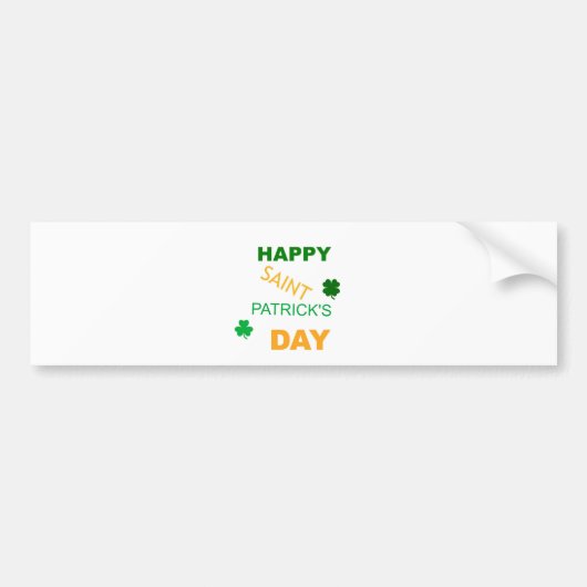 Happy Saint Patrick's Day Bumpersticker (Voorkant)
