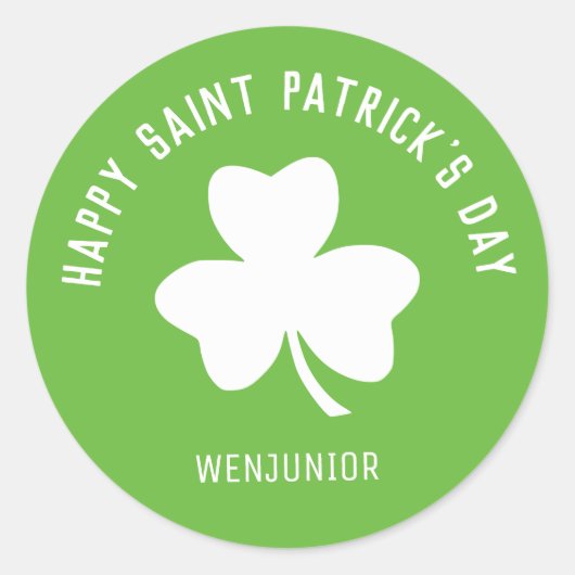 Happy Saint Patrick's Day Celebration Business Ronde Sticker (Voorkant)