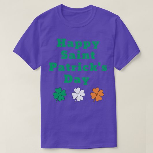 Happy Saint Patricks Day Clovers T-shirt (Design voorkant)