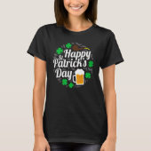 Happy Saint Patrick's Day Drinking Beer Shamrock M T-shirt (Voorkant)