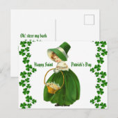  Happy Saint Patricks Day Girl Irish Gezegde Briefkaart (Voorkant / Achterkant)