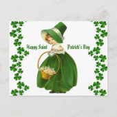  Happy Saint Patricks Day Girl Irish Gezegde Briefkaart (Voorkant)