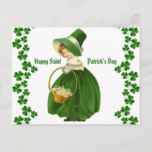  Happy Saint Patricks Day Girl Irish Gezegde Briefkaart (Voorkant)