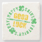 Happy Saint Patricks Day Good Luck Stenen Onderzetter (Voorkant)