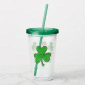 Happy Saint Patrick's Day Green Shamrock Beer Acryl Drinkbeker (Achterkant)