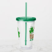 Happy Saint Patrick's Day Green Shamrock Beer Acryl Drinkbeker (Rechts)