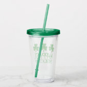 Happy Saint Patrick's Day Green Shamrock Clovers Acryl Drinkbeker (Achterkant)