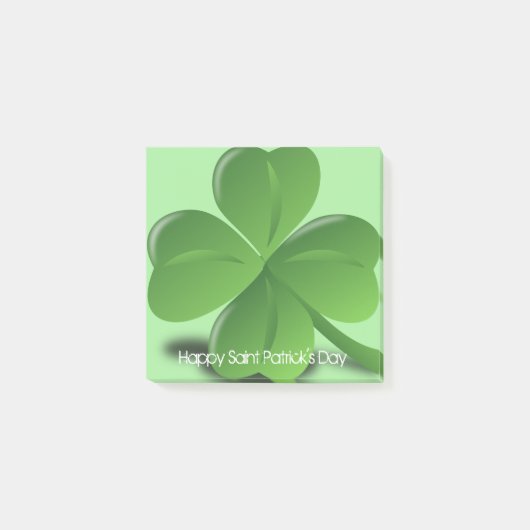 Happy Saint Patricks Day Green Shamrock Post-it® Notes (Voorkant)