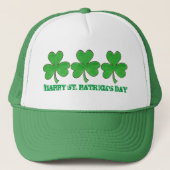 Happy Saint Patrick's Day Green Shamrock Trucker Pet (Voorkant)