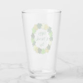 Happy Saint Patrick's Day Green Shamrock Wreath Glas (Achterkant)