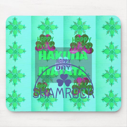 Happy Saint Patrick's Day Hakuna Matata Art Print Muismat (Voorkant)