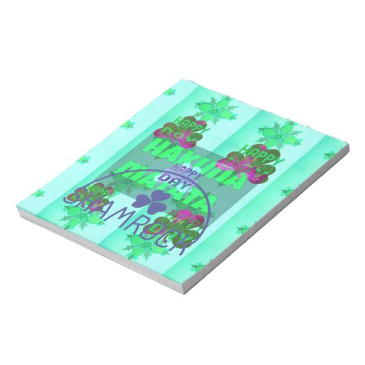 Happy Saint Patrick's Day Hakuna Matata Art Print Notitieblok (Linkerzijde)