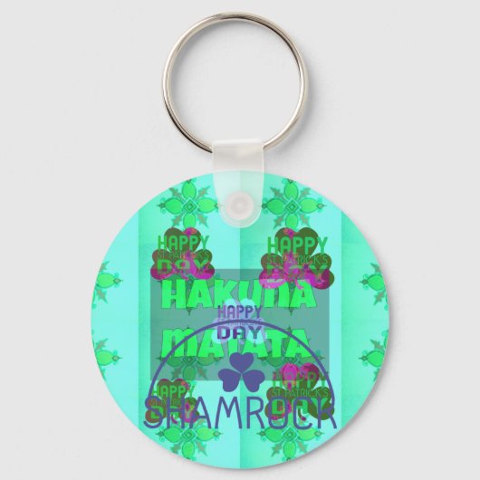 Happy Saint Patrick's Day Hakuna Matata Art Print Sleutelhanger (Voorkant)