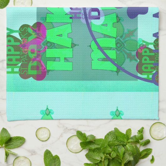 Happy Saint Patrick's Day Hakuna Matata Art Print Theedoek (Gevouwen)