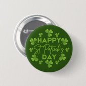 Happy Saint Patrick's Day Ierse kleurrijke Shamroc Ronde Button 5,7 Cm (Voorkant /achterkant)