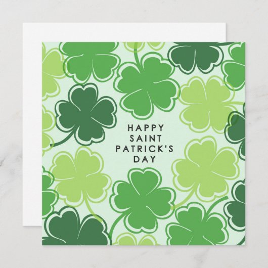 Happy Saint Patricks Day Kaart (Voorkant / Achterkant)