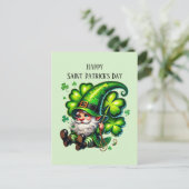 Happy Saint Patrick's Day kabouter Feestdagenkaart (Staand voorkant)