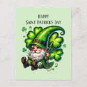 Happy Saint Patrick's Day kabouter Feestdagenkaart (Voorkant)