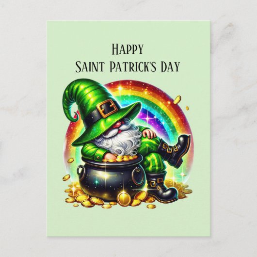 Happy Saint Patrick's Day kabouter Feestdagenkaart (Voorkant)