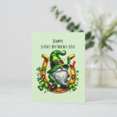 Happy Saint Patrick's Day kabouter Feestdagenkaart (Staand voorkant)