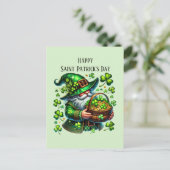 Happy Saint Patrick's Day kabouter Feestdagenkaart (Staand voorkant)
