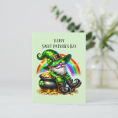 Happy Saint Patrick's Day kabouter Feestdagenkaart (Staand voorkant)
