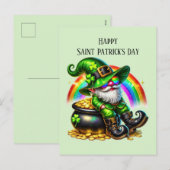 Happy Saint Patrick's Day kabouter Feestdagenkaart (Voorkant / Achterkant)