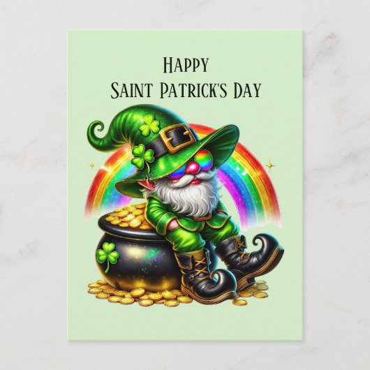 Happy Saint Patrick's Day kabouter Feestdagenkaart (Voorkant)