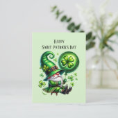 Happy Saint Patrick's Day kabouter Feestdagenkaart (Staand voorkant)