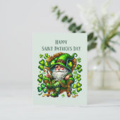Happy Saint Patrick's Day kabouter tekst toevoegen Feestdagenkaart (Staand voorkant)