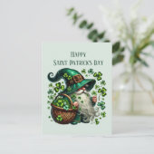 Happy Saint Patrick's Day kabouter tekst toevoegen Feestdagenkaart (Staand voorkant)