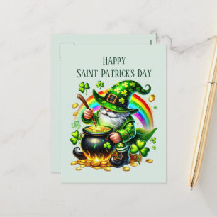 Happy Saint Patrick's Day kabouter tekst toevoegen Feestdagenkaart