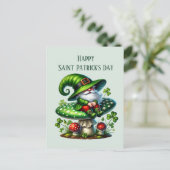 Happy Saint Patrick's Day kabouter tekst toevoegen Feestdagenkaart (Staand voorkant)