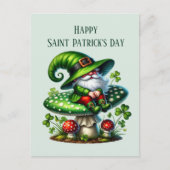 Happy Saint Patrick's Day kabouter tekst toevoegen Feestdagenkaart (Voorkant)