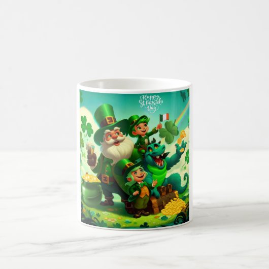 Happy Saint Patrick's Day kleurrijk Koffiemok (Center)