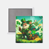 Happy Saint Patrick's Day kleurrijk Magneet (Voorkant / Achterkant)