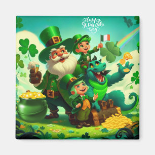 Happy Saint Patrick's Day kleurrijk Magneet