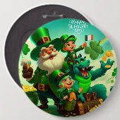 Happy Saint Patrick's Day kleurrijk Ronde Button 6,0 Cm (Voorkant /achterkant)