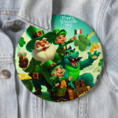 Happy Saint Patrick's Day kleurrijk Ronde Button 6,0 Cm (In situ)