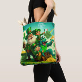 Happy Saint Patrick's Day kleurrijk Tote Bag (Dichtbij)