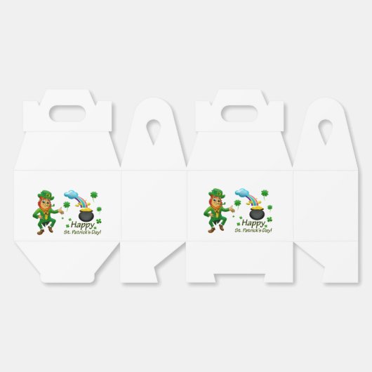 Happy Saint Patrick's Day Leprechaun Rainbow Bedankdoosjes (Ongevouwen)
