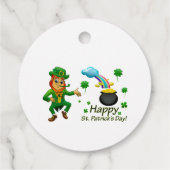 Happy Saint Patrick's Day Leprechaun Rainbow  Bedankjes Labels (Achterkant)