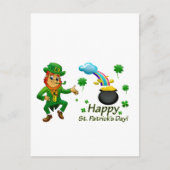 Happy Saint Patrick's Day Leprechaun Rainbow  Briefkaart (Voorkant)