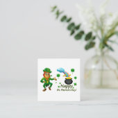Happy Saint Patrick's Day Leprechaun Rainbow Informatiekaartje (Staand voorkant)