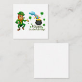 Happy Saint Patrick's Day Leprechaun Rainbow Informatiekaartje (Voorkant / Achterkant)