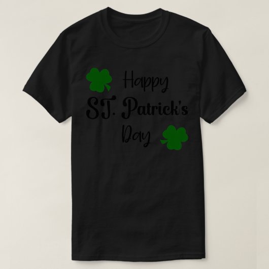 Happy Saint Patricks Day met klaverblad T-shirt (Design voorkant)