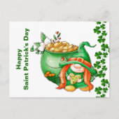 Happy Saint Patricks Day Pot of Gold Gnome Briefkaart (Voorkant)